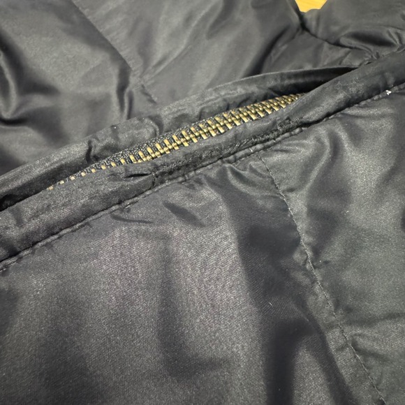 Eileen Fisher Down Reversible Black Puffer Long Length Full Zip Coat - Picture 10 of 14